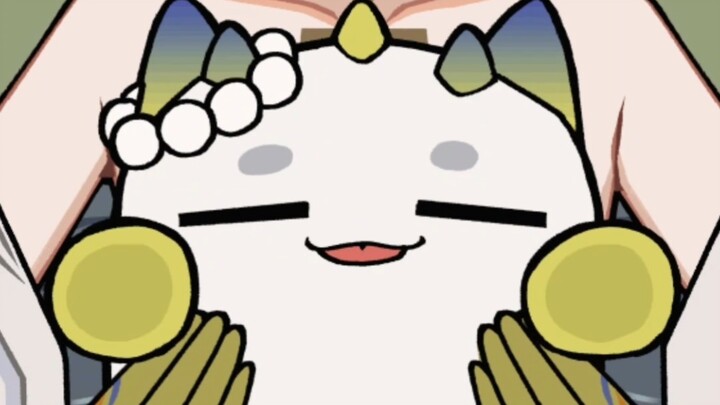 Makhluk raksasa perlahan menjilat sekali, sekali, sekali...