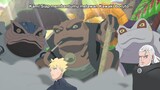 Boruto di bantu Kashin koji dan para katak gunung myoboku menyerang Kawaki di Konoha untuk Naruto