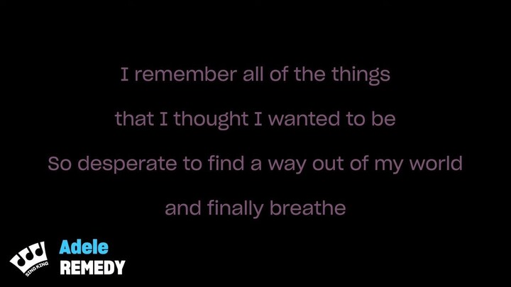 Adele - Remedy (Karaoke Version)
