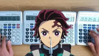 Playing "Gurenge", Kimetsu no Yaiba OP with four calculators