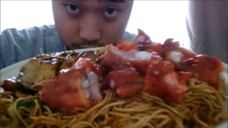 ASMR EATING SOUNDS - CHOW MEIN, CHAR SIU RIBS AND CHICKEN