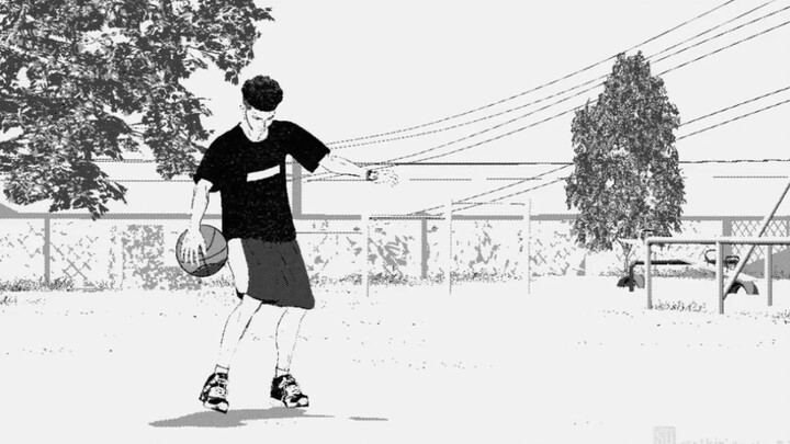 [Slam Dunk] Sitting on the sidelines and quietly watching Ryota Miyagi practice~