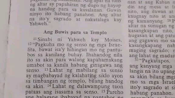 Pang Araw Araw na Talata.     Exodus 30:11-16