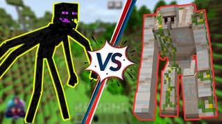 Mutant Iron Golm Vs Mutant Enderman In Minecraft