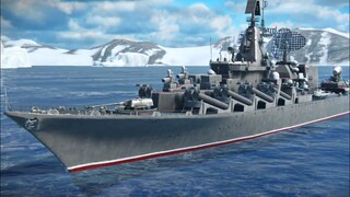 Modern Warships: RF VARYAG in action. Online match
