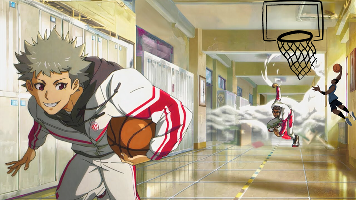 They underestimate the new transfer student, unaware that he is a slam dunk master