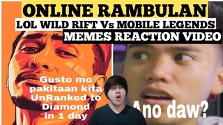 MEMES REACTION VIDEO OF LEAGUE OF LEGENDS WR VS MOBILE LEGENDS