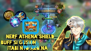 Nerf Daw athena shield??  Tara na at i grind na natin si gusion.( Solo Game Play Again).