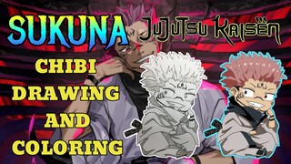 Sukuna🔥 | Chibi Drawing & Coloring | Jujutsu Kaisen