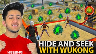 Playing Hide & Seek With Wukong 🌳 On Factory Roof Only Wukong Challenge - Garena Free Fire