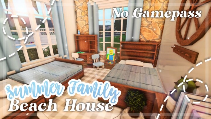 No Gamepass Summer Beach Family House I Bloxburg Speedbuild and Tour - iTapixca Builds