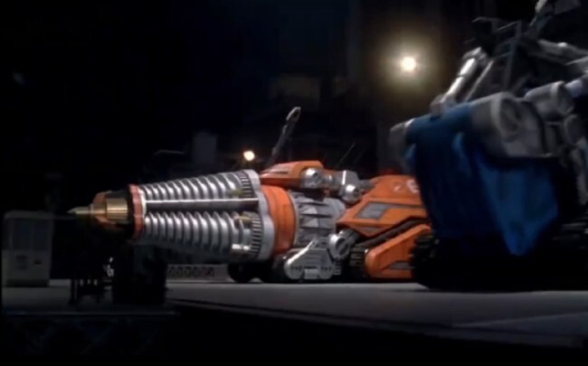 Three special photography of underground drilling vehicles