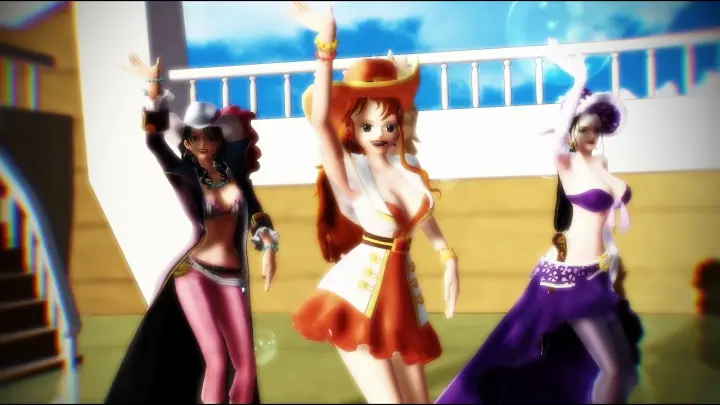 [MMD - One Piece] EVERGLOW - Pirate - Alvida, Nami, Robin
