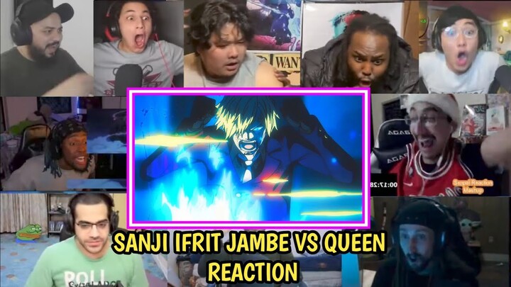 SANJI IFRIT JAMBE VS QUEEN REACTION  | ONE PIECE EPISODE REACTION MASHUP