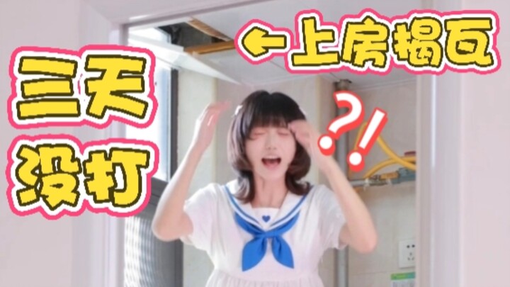 这孩子三天没打上房揭瓦