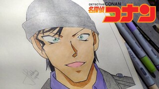 Drawing AKAI SHUICHI Detective Conan - Cara Menggambar Akai Shuichi