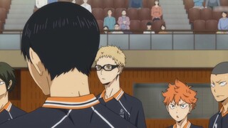 Kageyama: I have the aura of a top student. Hinata: I am good at imitating.