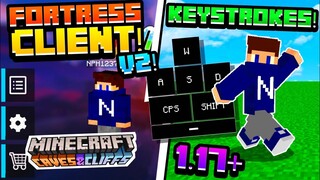 Fortress Client V2 For MCPE 1.16/1.17+ | KeyStrokes Mod, Fortress Shader For Minecraft PE 2021