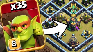 ตีวอร์ลีกด้วยก็อบลินลับลวง 35 ตัว จะรอดหรือไม่? - Clash of Clans