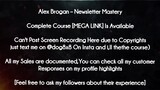 Alex Brogan  course - Newsletter Mastery download
