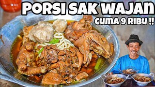 MIE AYAM PAK WANTO HARGA PELAJAR PORSI KULI, WARUNGNYA MEPET SAWAH DISUGUHI PEMANDANGAN GUNUNG LAWU