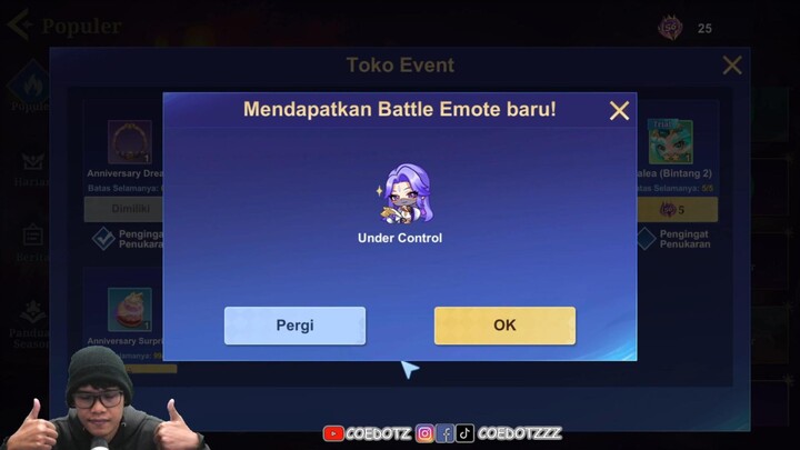 Emot Wajib Buat Flexing! Review & Cara Dapet Battle Emote Under Control - Magic Chess GO:GO S6