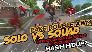SOLO VS SQUAD PAKE DOUBLE AWM !!! AUTO HEADSHOTIN SEMUA MUSUH !!! - FREEFIRE INDONESIA