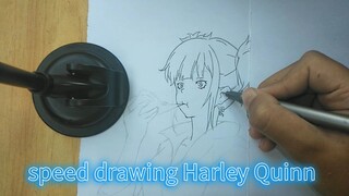 speed drawing Harley Quinn - Suicide Squad Isekai