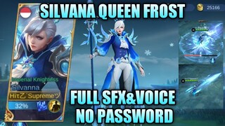 SCRIPT SKIN SILVANA COLLECTOR QUEEN FROST FULL EFFECTS VOICE NO PASSWORD - MOBILE LEGENDS