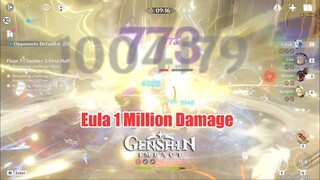 Eula 1 Million Damage Nuke Combo - C1 & Song of Broken Pines R1 - Genshin Impact