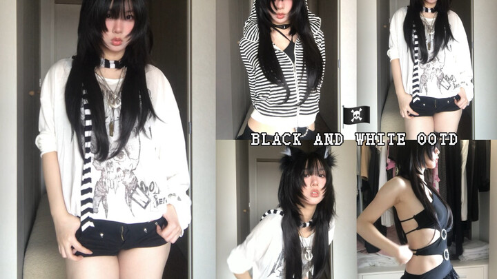 OOTD | Adorable, cozy black-and-white outfit for a super cute look!