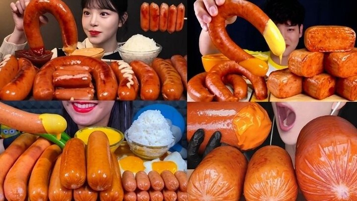 ULTIMATE SAUSAGE MUKBANG COMPILATION | CHEESY, JUICY & SUPER SATISFYING ASMR