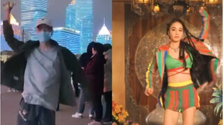 Dancing in the square, doing da-da-da with Jolin Tsai