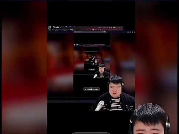 I stumbled upon myself while live-streaming and scrolling through videos.