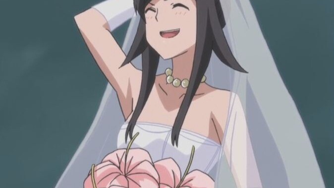 The bride has to choose one of three options? The brother is getting married and the sister can’t ho