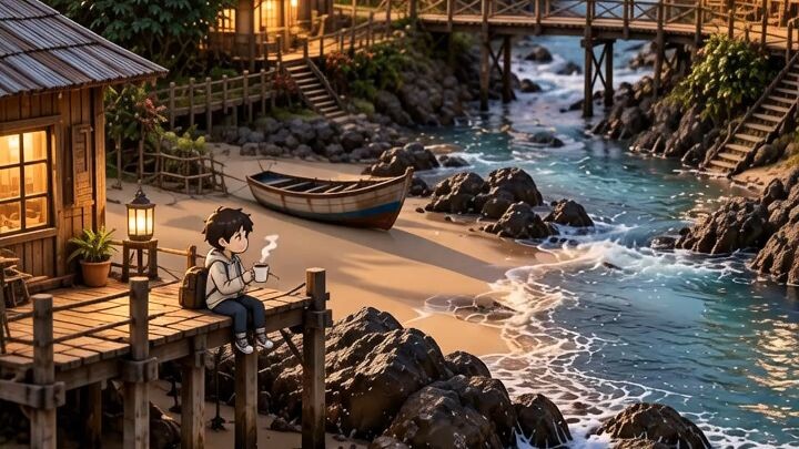 A Quiet Night by the Riverside 🌙