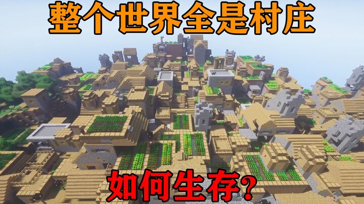 MC当整个世界都是村庄！村民会攻击入侵的玩家！你该怎么生存？我的世界Minecraft