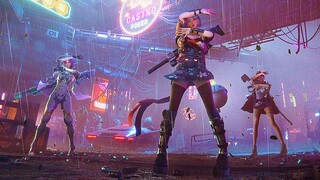 Sốc! Tại sao cyberpunk mưa mà không có lý do, và tại sao ba cô gái nhảy trong mưa! Màn hình động kết