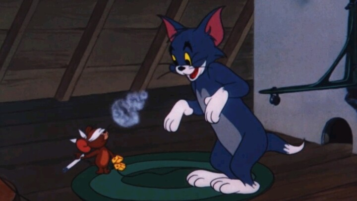 "After all these years, Jerry finally lost his guard against Tom" #Tom and Jerry