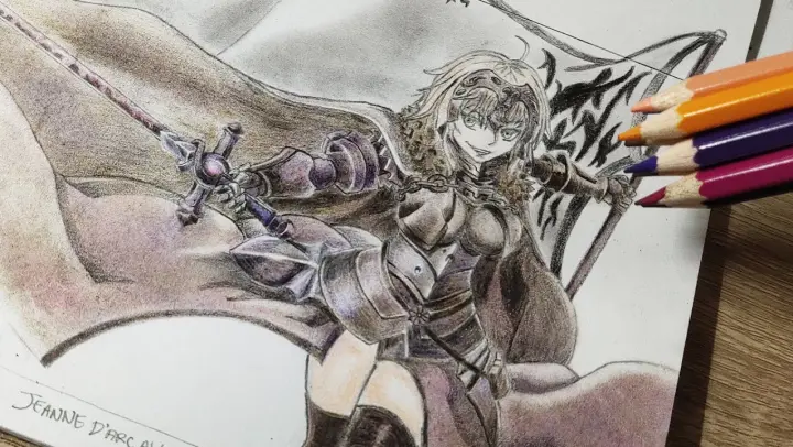 Drawing Avenger Jeanne d'Arc Alter from Fate Grand Order 【FGO】