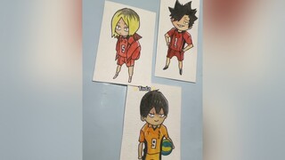 Làm z chứ mình chưa coi haikyuu nữa 🥲 hứa sẽ coi sớm huhu haikyuu kenma kageyama kuroo DIY bookmark tutorials