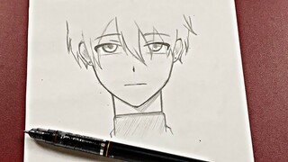 Easy anime drawing | how to draw anime boy easy for beginners