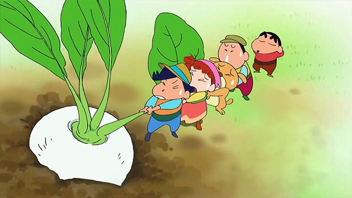 "In the joyful atmosphere of pulling radishes, everyone assisted and encouraged each other, which no