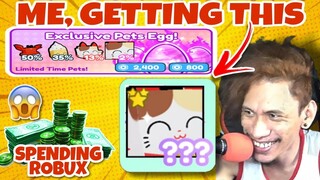 Spending Thousands Of Robux For Huge Lucky Cat In Pet Simulator X Free Gifts Update - Roblox