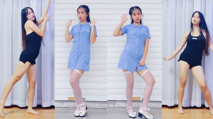 [Meo meo] Mình chỉ tăng một chút cân thôi~ Bạn thích bộ đồ màu xanh hay bộ đồ màu đen hơn?