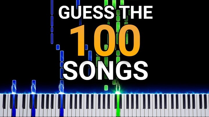 Guess the 100 Songs on Piano! 100K Subscriber Special (Games, Movies, Classical, and more!)