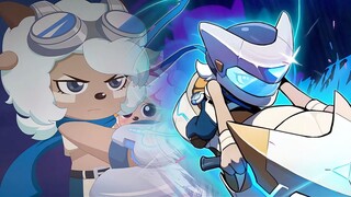Pleasant Goat and Big Big Wolf: Blue Scarf finally shows up, so cool! Antelope Princess and Tea Wolf