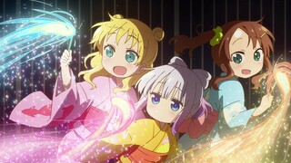 Dragon Maid : Kanna and the cute blonde girl swap clothes, and Krillin is catnip among the dragons!