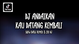 DJ ANDAIKAN KAU DATANG KEMBALI || SLOW BASS REMIX TERBARU 2021 || DJ TIKTOK VIRAL TERBARU 2021