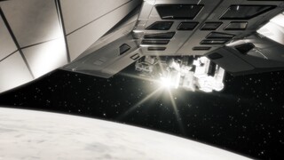 [CG] The famous scene of the Eternity's rotation docking in "Interstellar" is reproduced, but in Ben